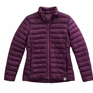 REI Co-op Lightweight Puffer Jacket Plum Purple Packable Outdoor Coat Size Small